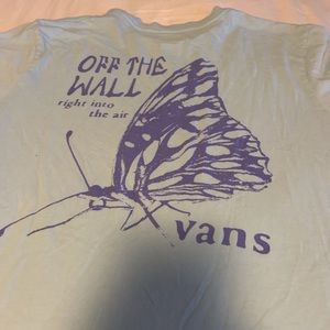 Baby blue vans T shirt